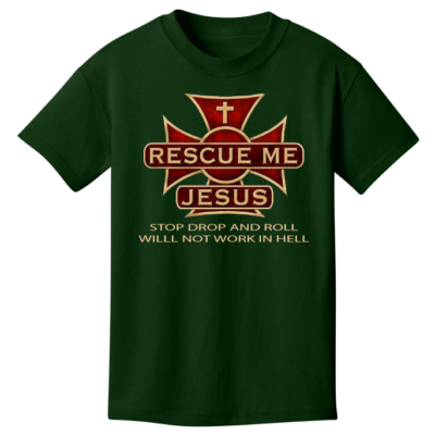 Rescue Me From Hell Jesus Tee - Green